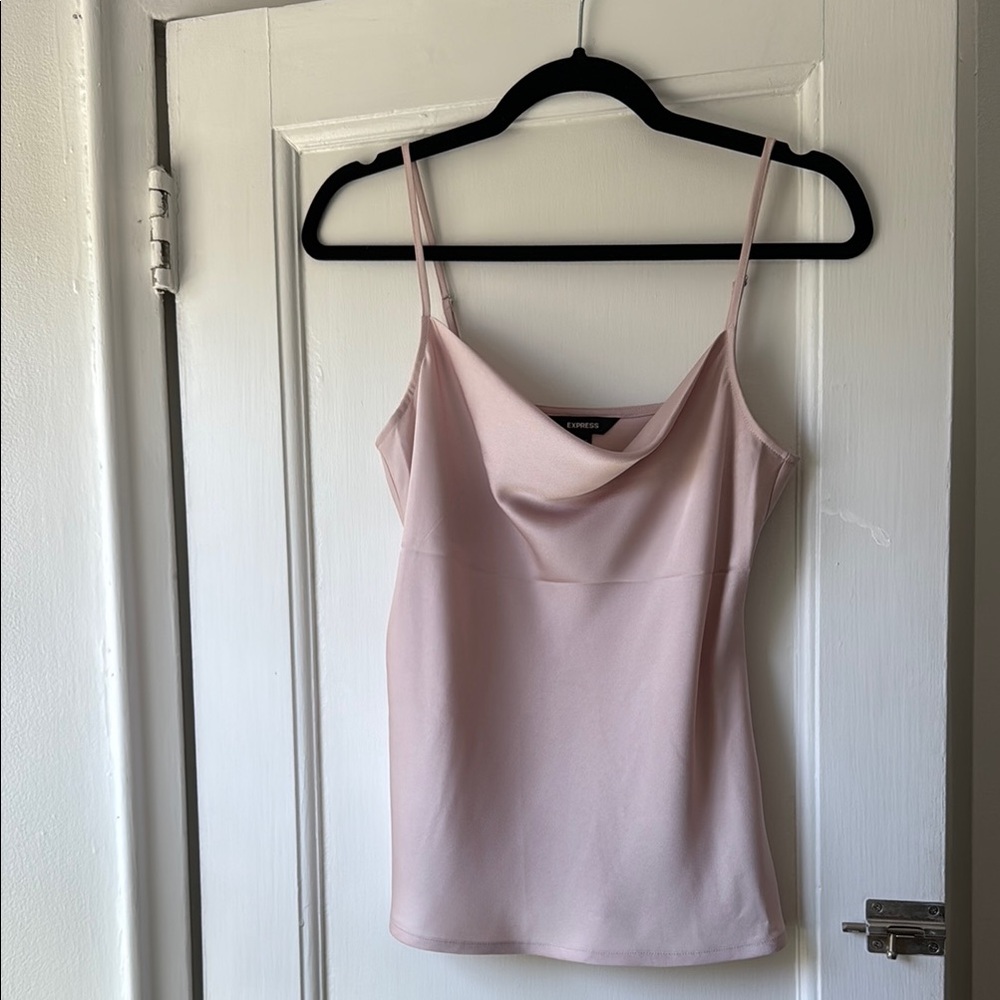 Pink Cowl Neck Women's Top